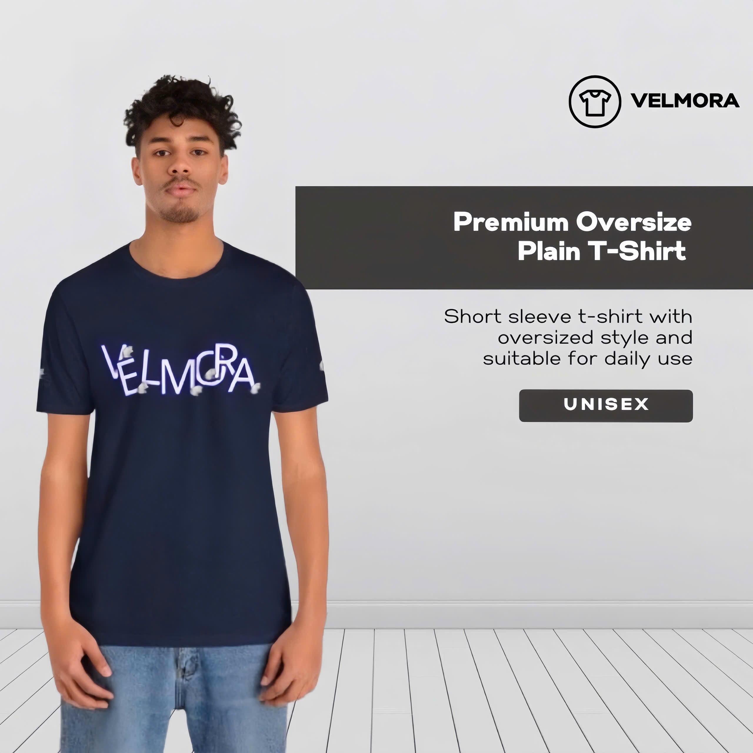 Velmora Neon Logo T‑Shirt