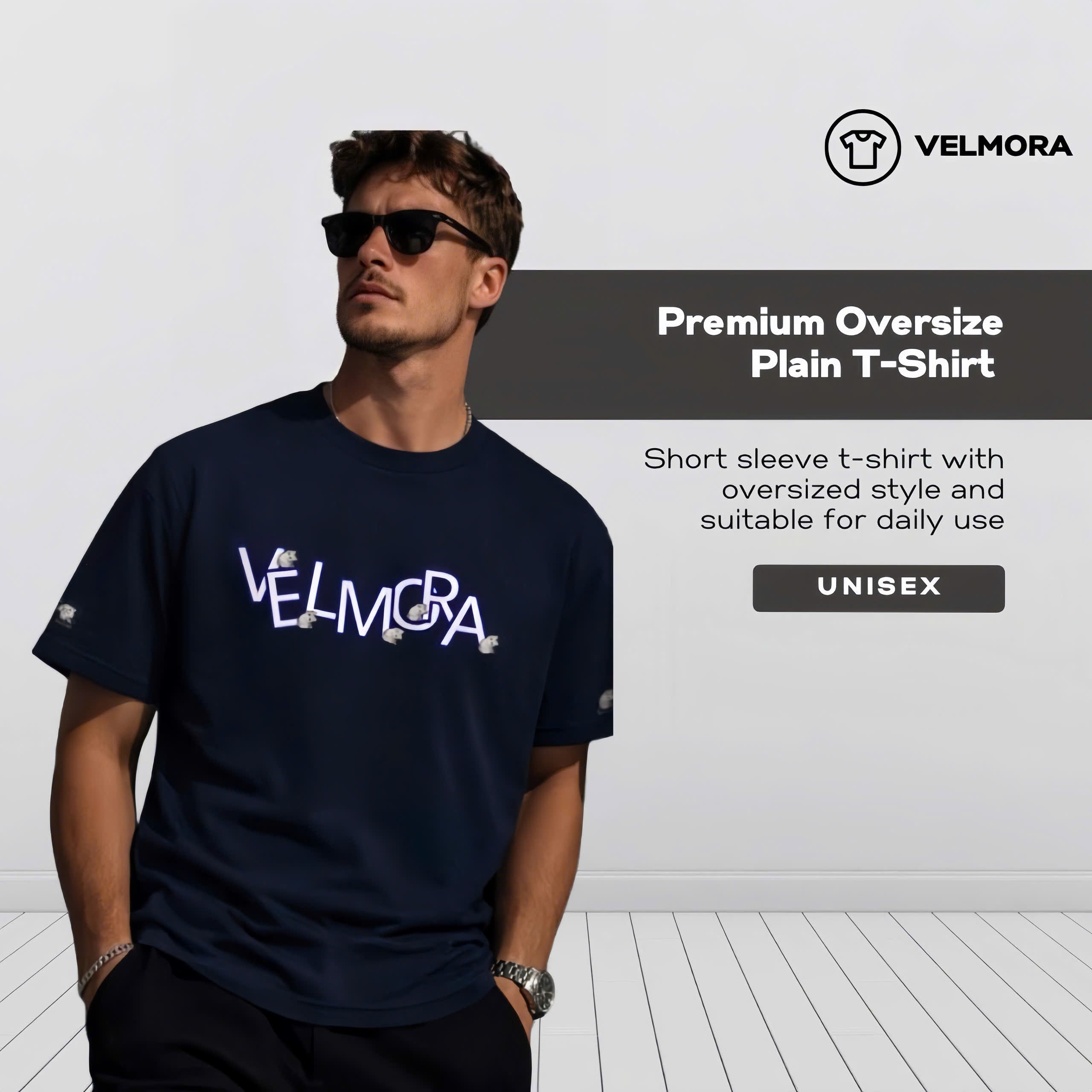 Velmora Neon Logo T‑Shirt