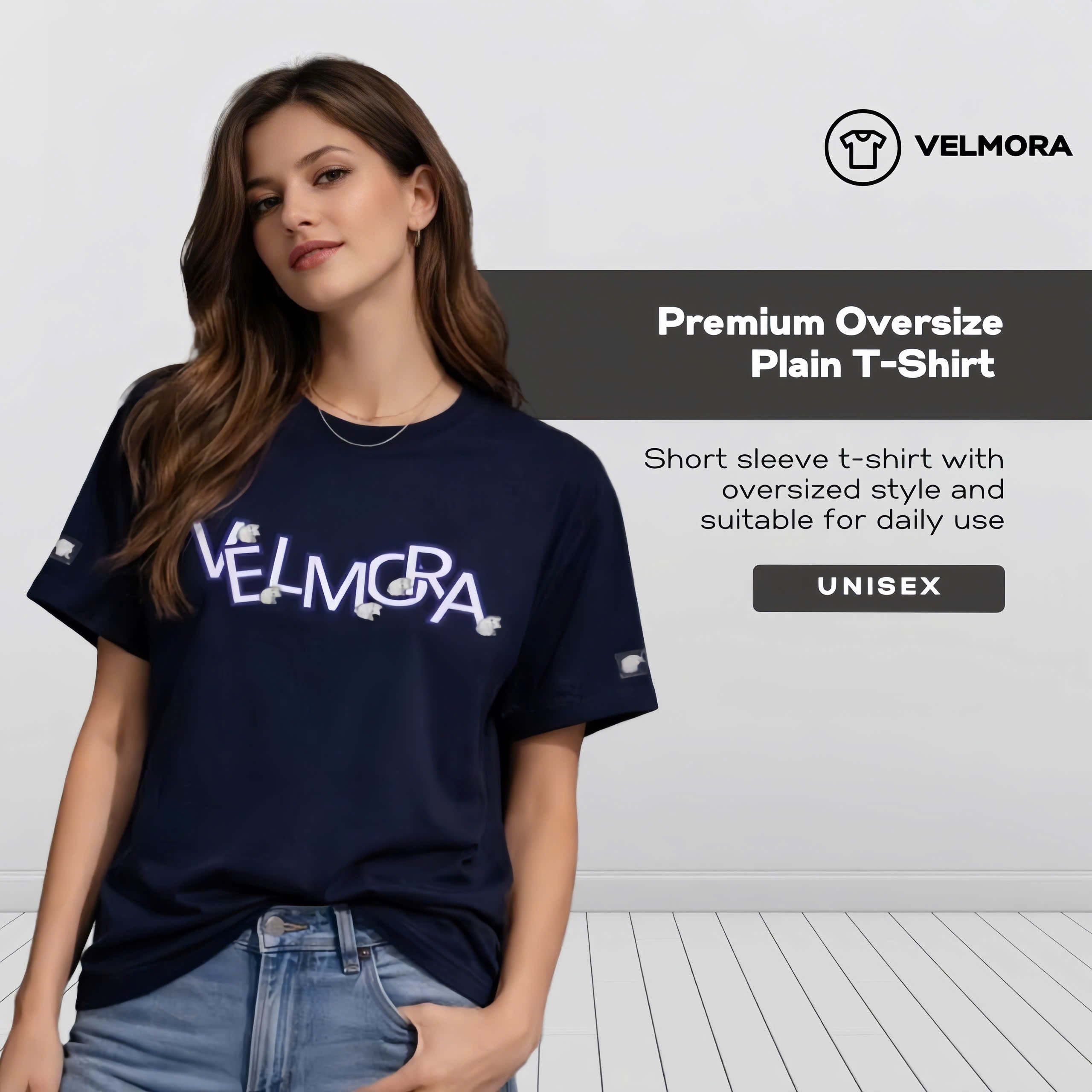Velmora Neon Logo T‑Shirt