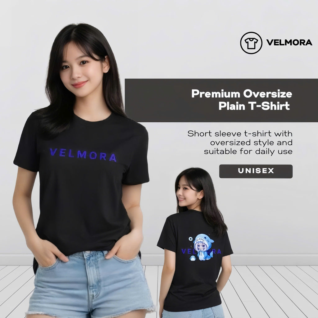 Velmora Shark Kawaii Graphic Tee